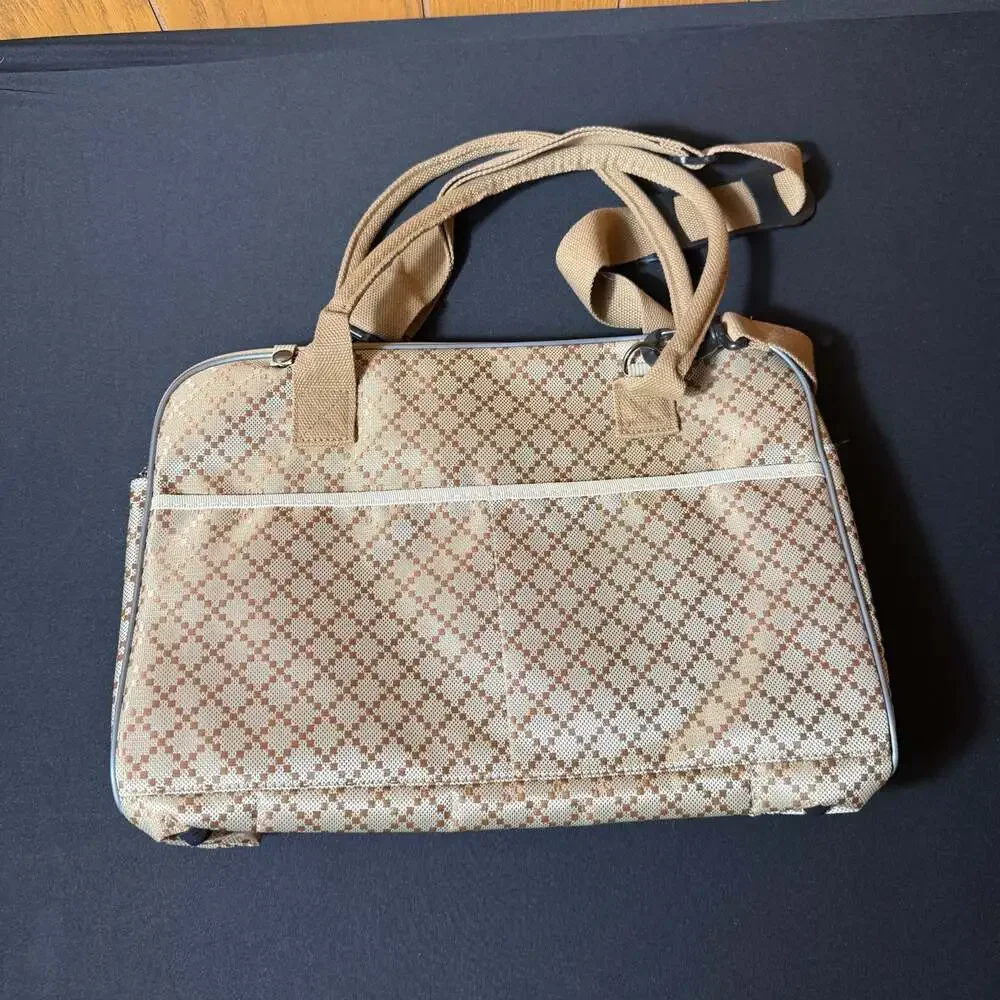 DoDo Pet Tan Geometric Pattern Pet Carrier Tote Bag